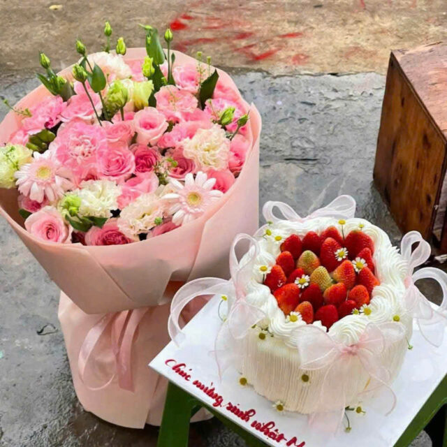Combo bánh và hoa 066